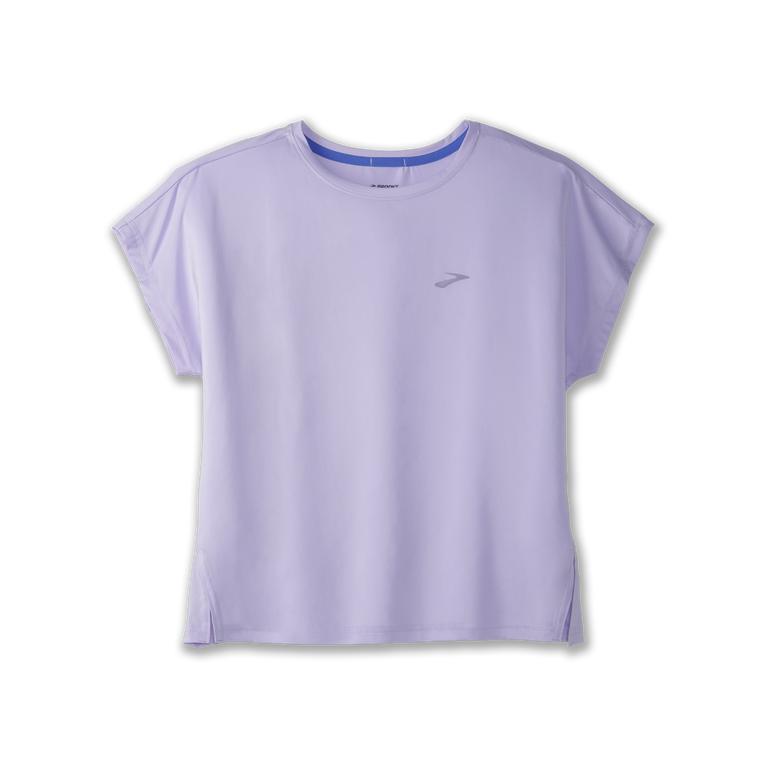 Brooks Sprint Free Breathable Short Sleeve Running Shirt - Women's - Lavender Purple/Violet Dash (93